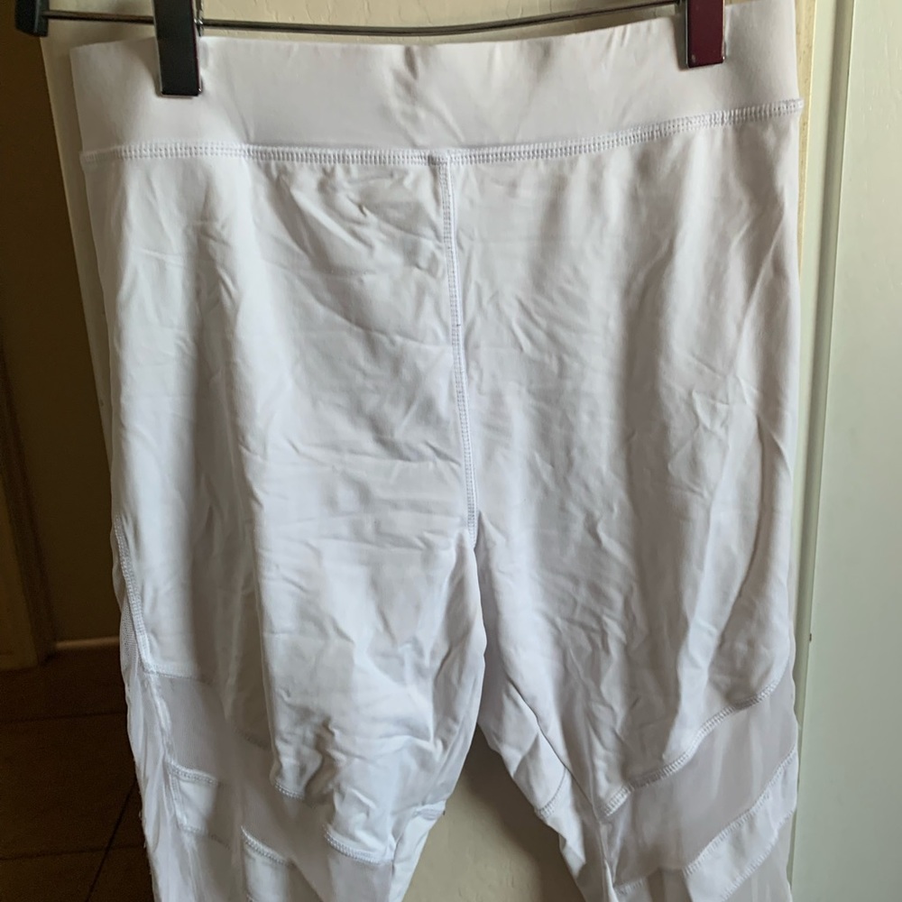 🎟️3x$10🎟️ Forever 21 white workout pants w/ sheer accents